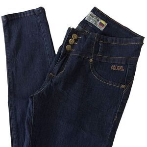 AXXUL‎ Jeans Women's Dark Blue Lift-Effect Skinny Jeans Size 7 No Pockets